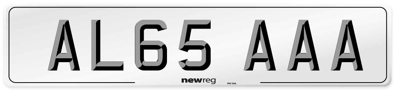 AL65 AAA Number Plate from New Reg
